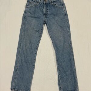 Wrangler 965 Regular Fit Jeans 29x30 Vintage Light Wash USA Made Mexico